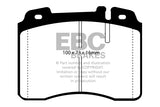 Pastiglie Freni EBC Ultimax Anteriore MERCEDES-BENZ Classe E (W124) E320  Cv  dal 1993 al 1997 Pinza ATE Diametro disco 294mm