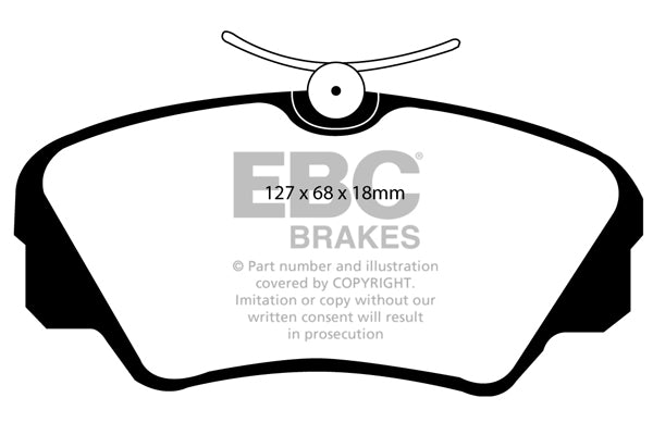 Pastiglie Freni EBC Ultimax Anteriore OPEL Omega 2.0 Cv  dal 1995 al 2000 Pinza Girling/TRW Diametro disco 296mm