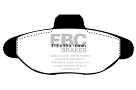 Pastiglie Freni EBC Ultimax Anteriore LANCIA Y 1.1 Cv  dal 1997 al 2003 Pinza Bendix Diametro disco 240mm