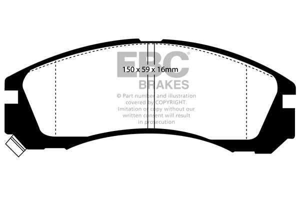 Pastiglie Freni EBC Ultimax Anteriore CITROEN C-Crosser 2.2 TD Cv  dal 2007 al 2012 Pinza Akebono Diametro disco 294mm