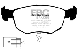 Pastiglie Freni EBC Ultimax Anteriore FORD Escort (Mk5) 2.0 Turbo RS Cosworth Cv 220 dal 1992 al 1995 Pinza ATE Diametro disco 278mm