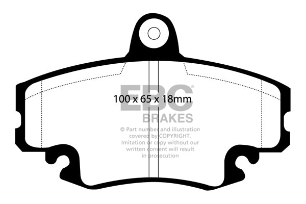 Pastiglie Freni EBC Ultimax Anteriore DACIA Logan 1.2 Cv  dal 2009 al 2012 Pinza TRW Diametro disco 259mm