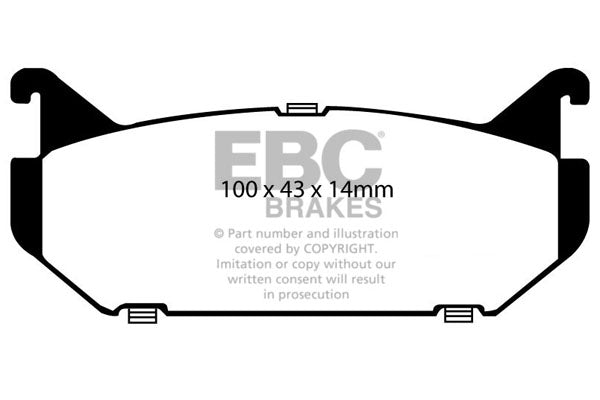 Pastiglie Freni EBC Ultimax Posteriore FORD Probe 2.0 Cv  dal 1994 al 1998 Pinza  Diametro disco 261mm