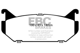 Pastiglie Freni EBC Ultimax Posteriore MAZDA 626 1.8 Cv  dal 1992 al 1997 Pinza  Diametro disco 261mm