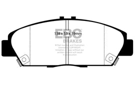 Pastiglie Freni EBC Ultimax Anteriore HONDA Accord CC7 2 Cv  dal 1993 al 1996 Pinza Akebono Diametro disco 260mm