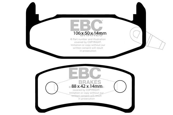 Pastiglie Freni EBC Ultimax Posteriore LOTUS Elan M100 1.6 Cv 132 dal 1989 al 1994 Pinza  Diametro disco 230mm