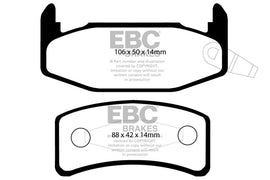 Pastiglie Freni EBC Ultimax Posteriore LOTUS Elan M100 1.6 Cv 132 dal 1989 al 1994 Pinza  Diametro disco 230mm