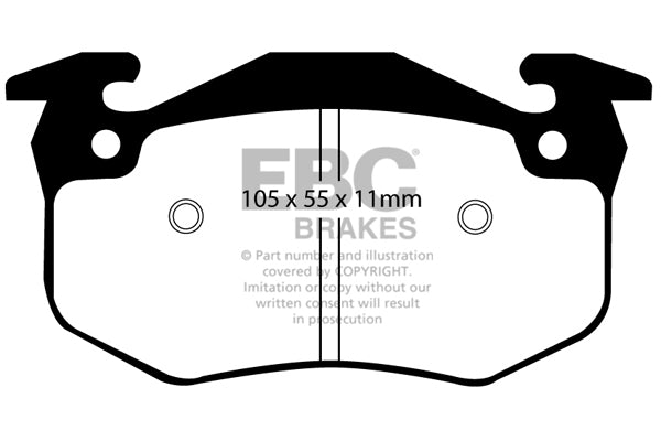 Pastiglie Freni EBC Ultimax Posteriore RENAULT 19 1.4 Cv  dal 1992 al 1996 Pinza Bendix Diametro disco 238mm