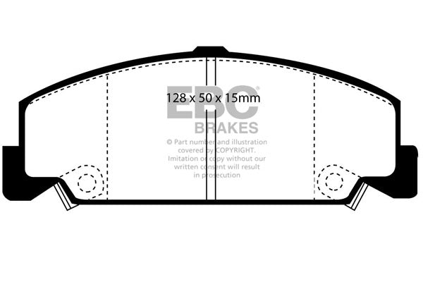 Pastiglie Freni EBC Ultimax Anteriore HONDA Civic Shuttle EE 1.4 Cv  dal 1988 al 1991 Pinza  Diametro disco 242mm