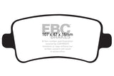 Pastiglie Freni EBC Ultimax Posteriore SAAB 43228 1.6 Turbo Cv  dal 2010 al 2011 Pinza TRW Diametro disco 315mm