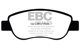 Pastiglie Freni EBC Ultimax Anteriore RENAULT Megane Estate (Mk2) 1.4 Cv  dal 2003 al 2005 Pinza  Diametro disco 280mm