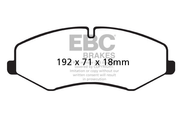 Pastiglie Freni EBC Ultimax Anteriore LAND ROVER Discovery 4 2.7 TD Cv 190 dal 2009 al 2010 Pinza TRW Diametro disco 360mm