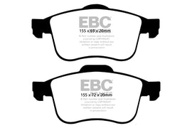 Pastiglie Freni EBC Ultimax Anteriore ALFA ROMEO Giulietta (940) 1.4 Turbo Cv 150 dal 2015 al 2020 Pinza ATE Diametro disco 305mm