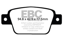 Carica l&#39;immagine nel visualizzatore di Gallery, Pastiglie Freni EBC Ultimax Posteriore FIAT Bravo 1.4 Cv  dal 2010 al 2014 Pinza Bosch Diametro disco 251mm