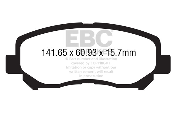 Pastiglie Freni EBC Ultimax Anteriore MAZDA CX-5 (1st Gen) 2 Cv 162 dal 2012 al 2016 Pinza  Diametro disco 297mm