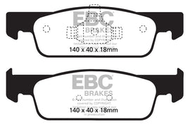 Pastiglie Freni EBC Ultimax Anteriore DACIA Logan 0.9 Turbo Cv  dal 2012 al 2015 Pinza ATE Diametro disco 258mm