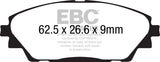 Pastiglie Freni EBC Ultimax Anteriore MAZDA 3 BM 1.5 Cv 100 dal 2013 al 2016 Pinza  Diametro disco 280mm