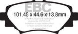 Pastiglie Freni EBC Ultimax Posteriore MAZDA 3 BM 1.5 Cv 100 dal 2013 al 2016 Pinza  Diametro disco 265mm