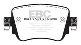 Pastiglie Freni EBC Ultimax Posteriore VOLKSWAGEN Caddy Alltrack 1.0 Turbo Cv 102 dal 2016 al 2020 Pinza TRW Diametro disco 272mm