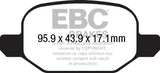 Pastiglie Freni EBC Ultimax Posteriore FIAT 500L 0.9 Turbo Cv 105 dal 2012 al 2021 Pinza TRW Diametro disco 251mm