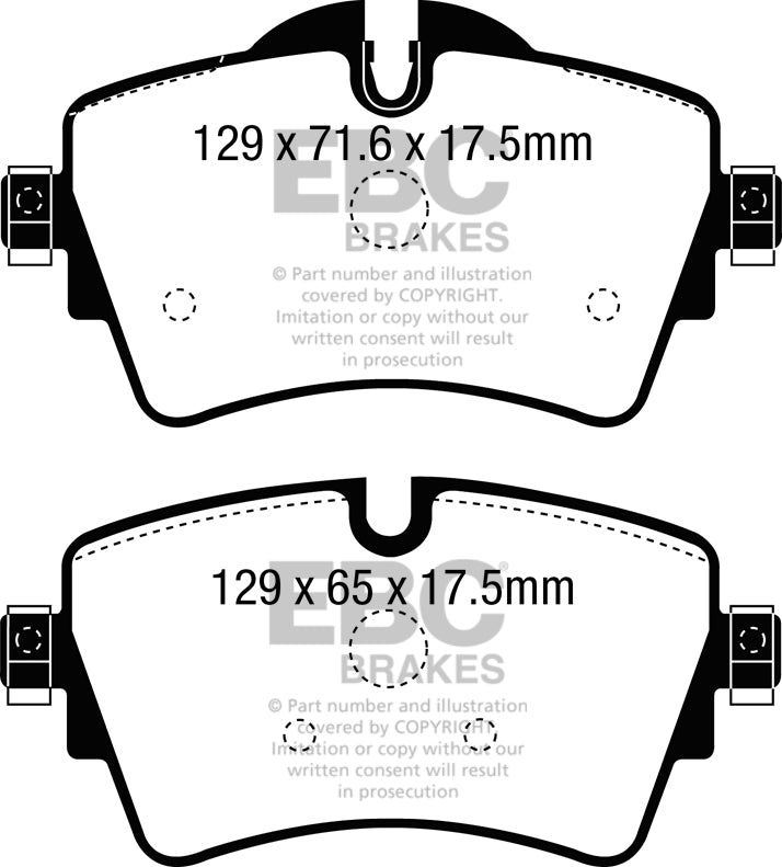 Pastiglie Freni EBC Ultimax Anteriore BMW Serie 2 (F45 Active Tourer) 216 1.5 TD Cv 115 dal 2014 al 2022 Pinza TRW Diametro disco 294mm