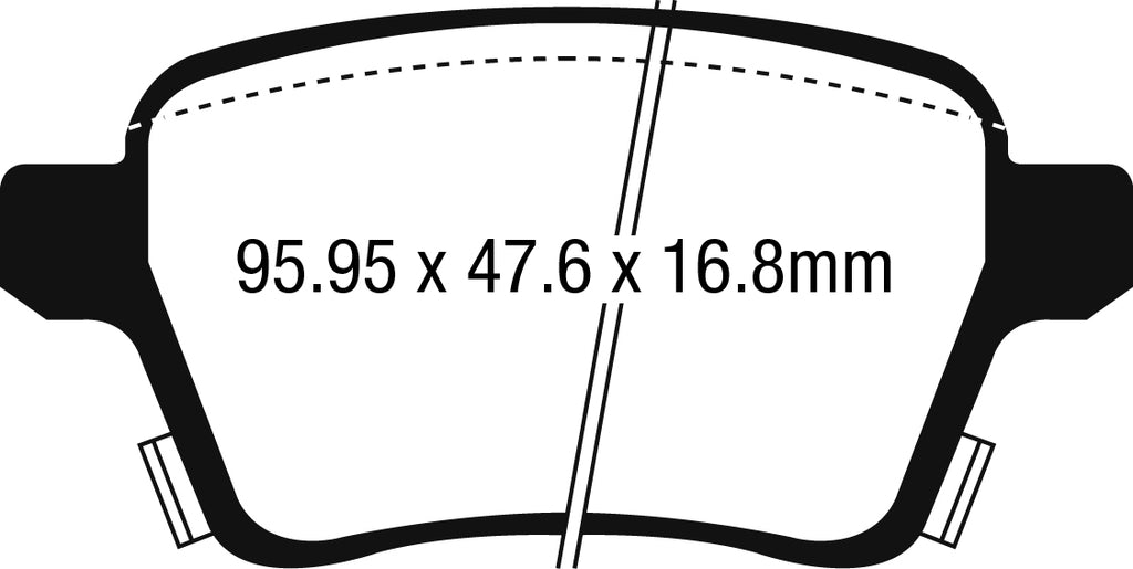 Pastiglie Freni EBC Ultimax Posteriore OPEL ADAM 1.0 Turbo Cv 115 dal 2014 al 2019 Pinza  Diametro disco 264mm