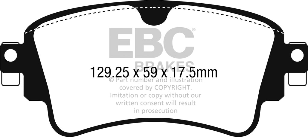 Pastiglie Freni EBC Ultimax Posteriore AUDI A4 Allroad quattro Mk2 2.0 TD Cv 163 dal 2016 al 2020 Pinza TRW Diametro disco 330mm