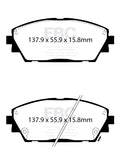 EBC Pastiglie Freni Ultimax come ricambio originale Anteriore MAZDA 3 BP 1.5 Cv 120 dal 2019 al 2022 Pinza  Diametro disco 295mm