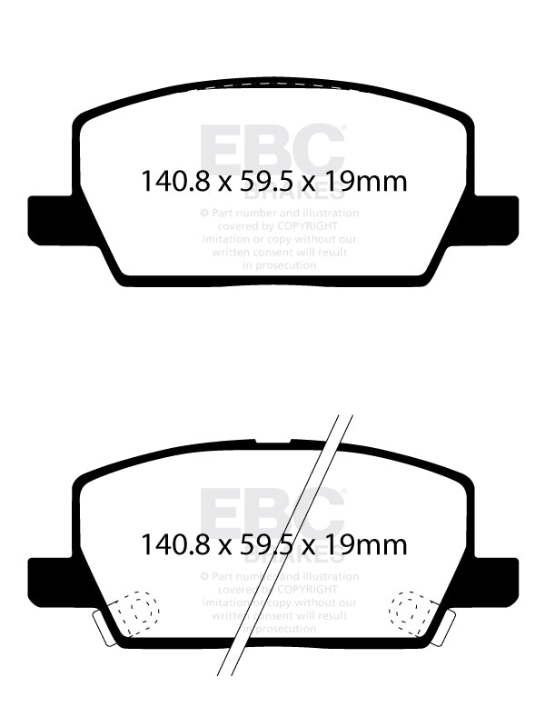 Kit EBC Dischi Ultimax e Pastiglie Freni come ricambio originale Anteriore OPEL Mokka X 1.4 Turbo Cv 120 dal 2018 al 2020 Pinza  Diametro disco 300mm