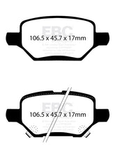 Load image into Gallery viewer, Kit EBC Dischi Ultimax e Pastiglie Freni come ricambio originale Posteriore OPEL Mokka X 1.4 Turbo Cv 120 dal 2018 al 2020 Pinza  Diametro disco 268mm