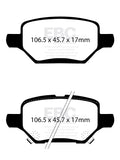 Kit EBC Dischi Ultimax e Pastiglie Freni come ricambio originale Posteriore OPEL Mokka X 1.4 Turbo Cv 120 dal 2018 al 2020 Pinza  Diametro disco 268mm