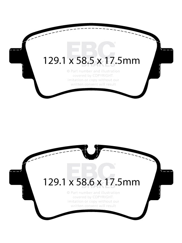 Kit EBC Dischi Ultimax e Pastiglie Freni come ricambio originale Posteriore AUDI A4 Allroad quattro Mk2 2.0 TD (40) Cv 204 dal 2020 al 2022 Pinza TRW Diametro disco 330mm