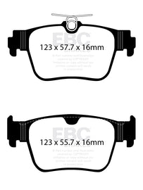 Kit EBC Dischi Ultimax e Pastiglie Freni come ricambio originale Posteriore CUPRA Formentor 1.4 Turbo and Electric Cv 204 dal 2021 al 2022 Pinza ATE Diametro disco 310mm