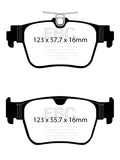Kit EBC Dischi Ultimax e Pastiglie Freni come ricambio originale Posteriore CUPRA Formentor 1.4 Turbo and Electric Cv 204 dal 2021 al 2022 Pinza ATE Diametro disco 310mm
