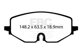 Kit EBC Dischi Ultimax e Pastiglie Freni come ricambio originale Anteriore VOLKSWAGEN Caddy 1.5 Turbo Cv 114 dal 2020 al 2022 Pinza TRW Diametro disco 288mm