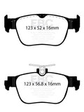 Kit EBC Dischi Ultimax e Pastiglie Freni come ricambio originale Posteriore CUPRA Formentor 1.4 Turbo and Electric Cv 204 dal 2021 al 2022 Pinza ATE Diametro disco 272mm