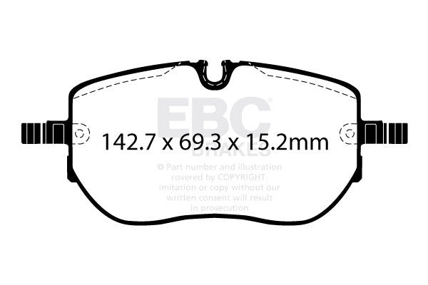 Kit EBC Dischi Ultimax e Pastiglie Freni come ricambio originale Anteriore VOLKSWAGEN ID.4 Electric Cv 148 dal 2020 al 2022 Pinza CBI Diametro disco 330mm
