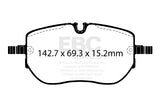 Kit EBC Dischi Ultimax e Pastiglie Freni come ricambio originale Anteriore CUPRA Born Electric Cv 204 dal 2021 al 2022 Pinza CBI Diametro disco 340mm