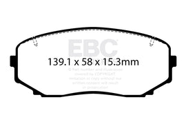 Kit EBC Dischi Ultimax e Pastiglie Freni come ricambio originale Anteriore MITSUBISHI Eclipse Cross 1.5 Turbo Cv 163 dal 2018 al 2022 Pinza Advics Diametro disco 320mm
