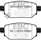 Kit EBC Dischi Ultimax e Pastiglie Freni come ricambio originale Posteriore MAZDA 3 BN 1.5 TD Cv 105 dal 2016 al 2019 Pinza  Diametro disco 265mm