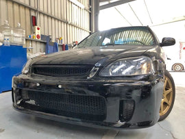 PU Design Paraurti anteriore BYS Style non verniciato in ABS Honda Civic EK Facelift 98 - 00
