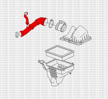 Carica l&#39;immagine nel visualizzatore di Gallery, Ford Focus MK2 1.8 TDCi Silicone Intake Hose