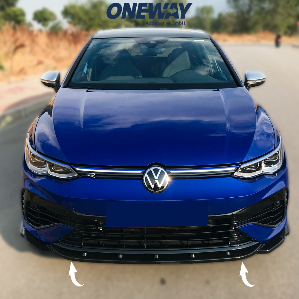 VW Volkswagen Golf MK8 R 2020+ Lip Anteriore Nero Lucido