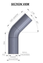 Carica l&#39;immagine nel visualizzatore di Gallery, Tubo di rifornimento carburante Gomito a 45° da 45 mm