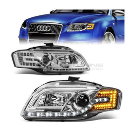 Fari Anteriori LED Interno Chrome Audi A4 B7 ,S4 B7