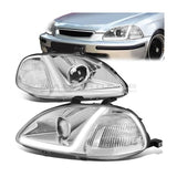 Fari Anteriori LED Interno Chrome Honda Civic EJ EK Pre-Facelift 1996-1998 Phase 1