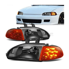 Fari Anteriori LED Interno Nero Honda Civic EG EJ