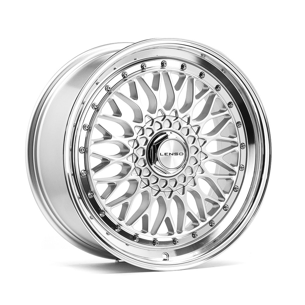 Cerchio in Lega LENSO BSX 19x8.5 ET35 4x98 GLOSS SILVER & POLISHED