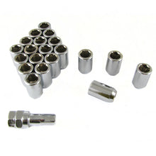Load image into Gallery viewer, Set of SILVER imbus lug nuts 12x1,5 + Key - em-power.it