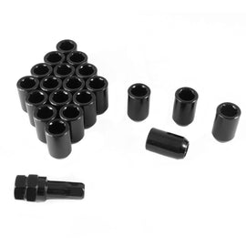 Set of BLACK imbus lug nuts 12x1,25 + Key - em-power.it